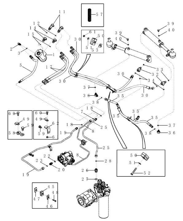 87401117 - Шланг гидравл. рул. сист. TG/Mg.MX