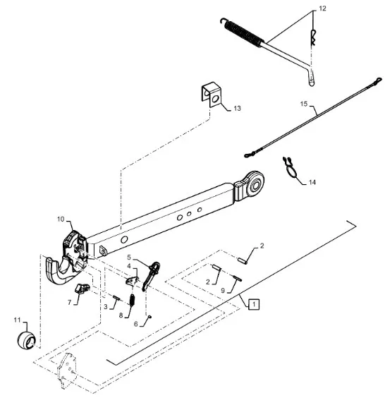 87549256 - Тягакрюк в сб. (4 кат.) нижн. прав. нав. задн. TGT8./Mg.